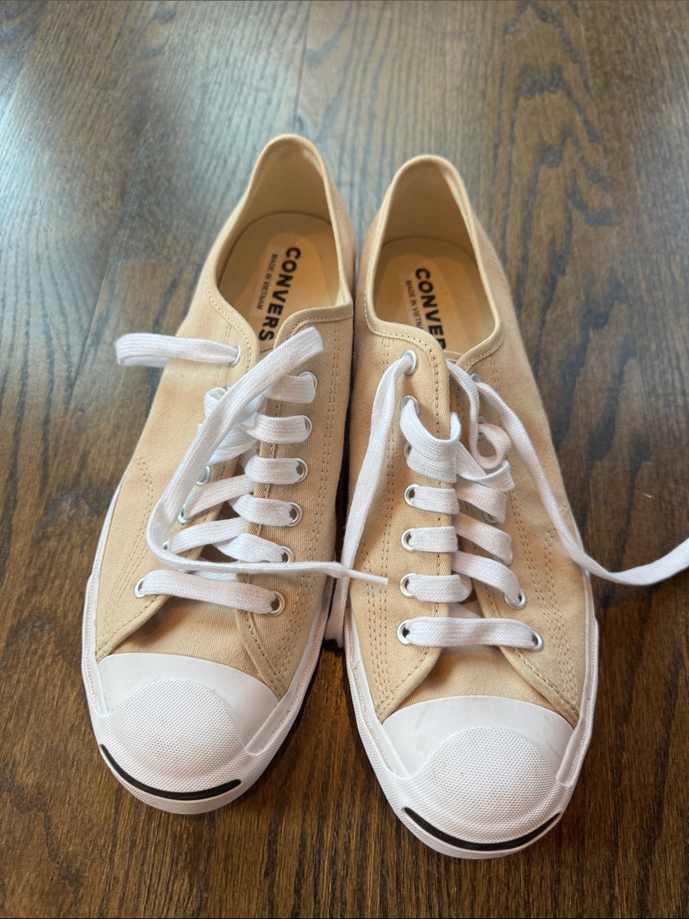 Converse x Jack Purcell Low Top Sneakers in Beige and White